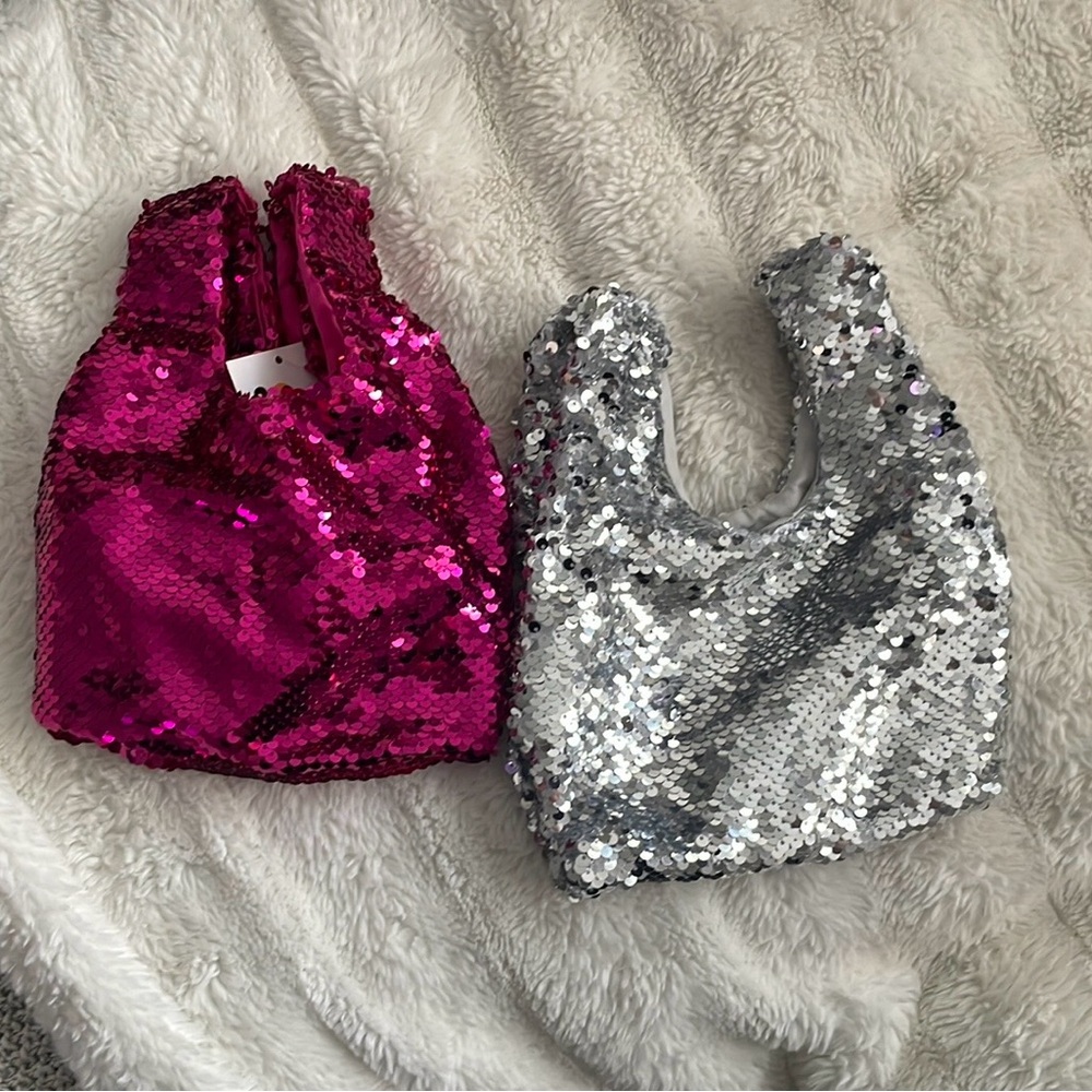H&M sequin mini tote